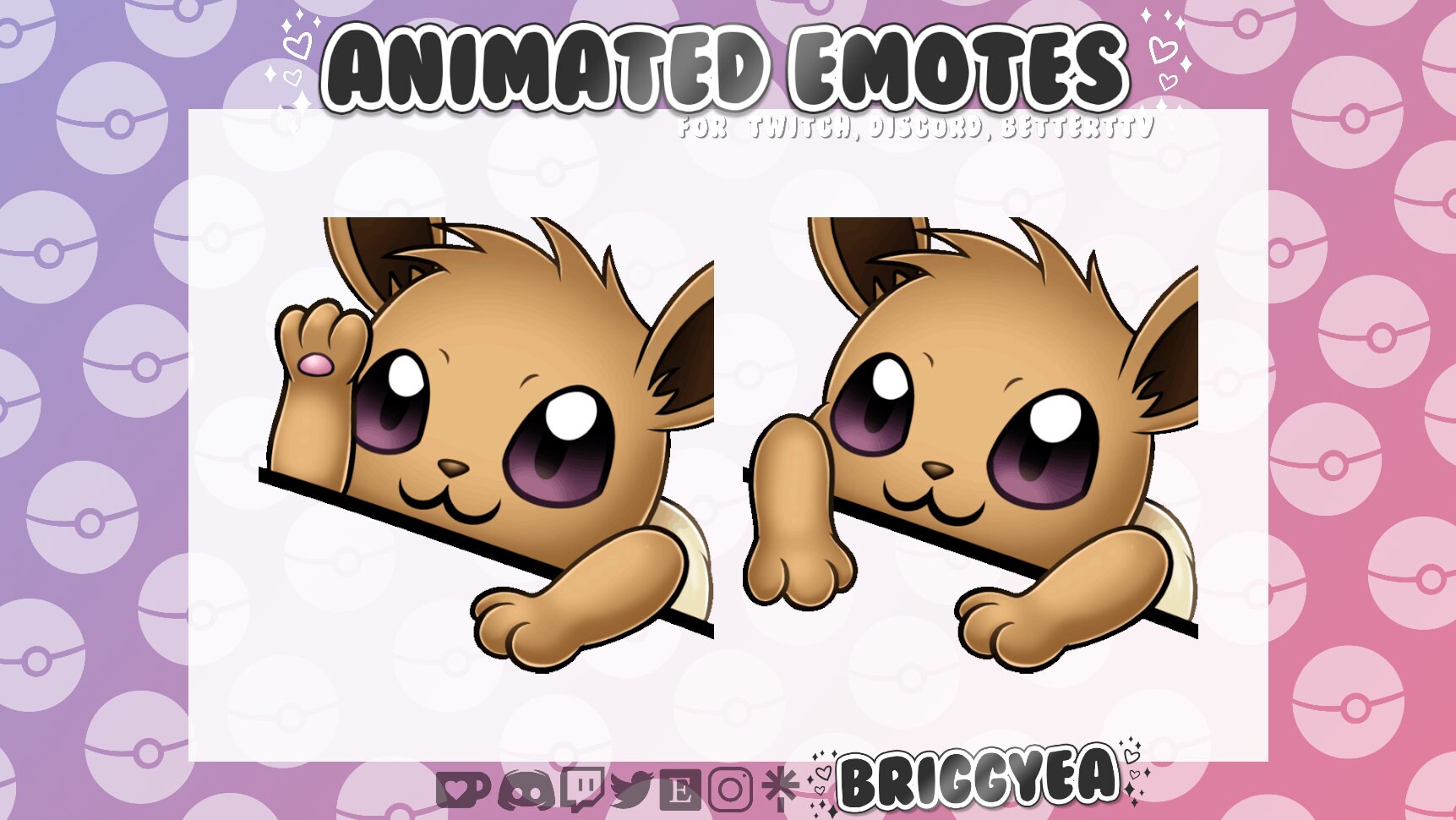 Animated Pokemon Eevee Bongo Taps