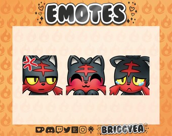 Fire Starter Pokemon Litten emote set