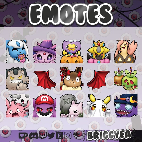 Spookytober Halloween Pokemon emotes 4