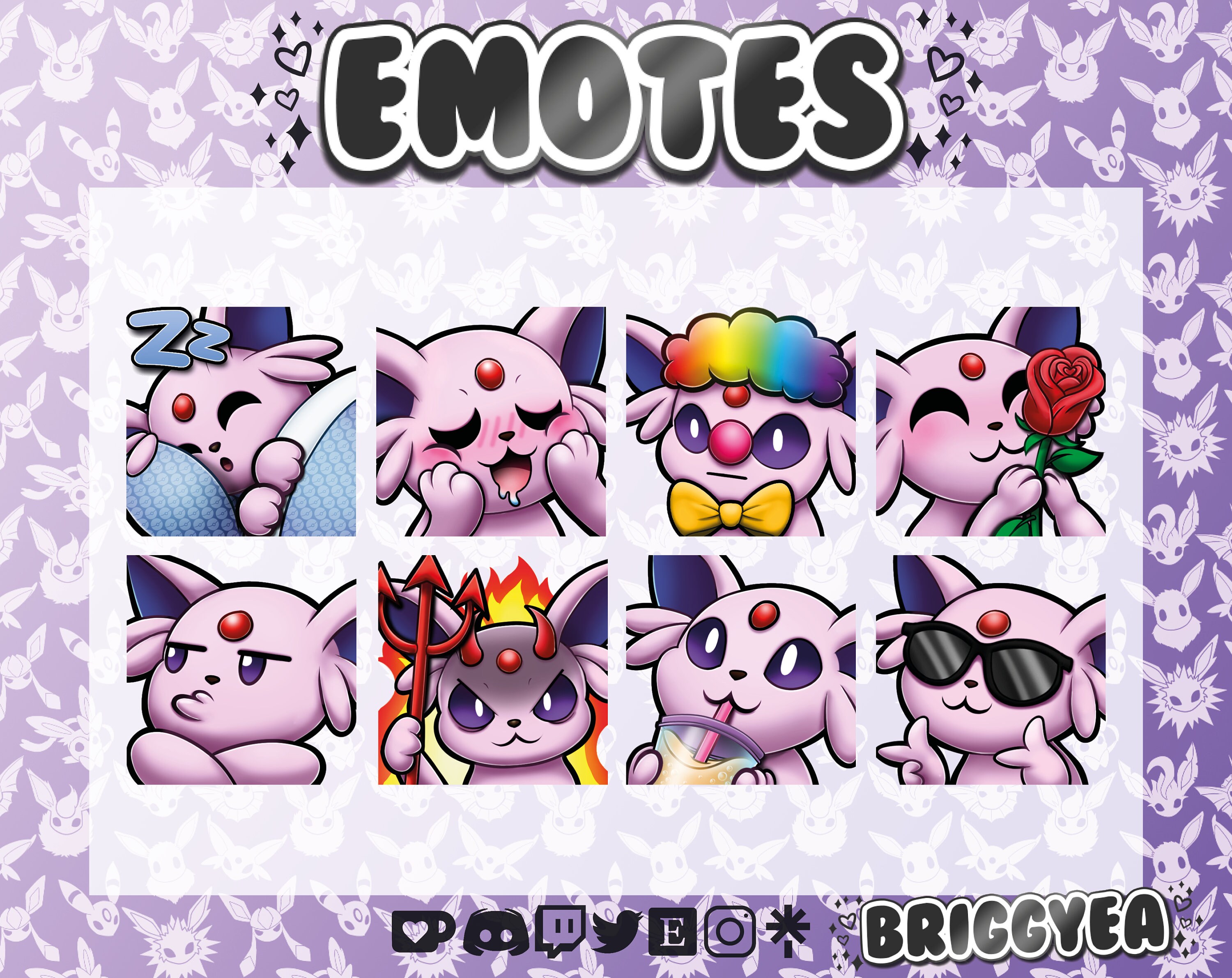 Poki Emotes IEeveelutionsI Sit Emote Twitch Emotes -  Portugal