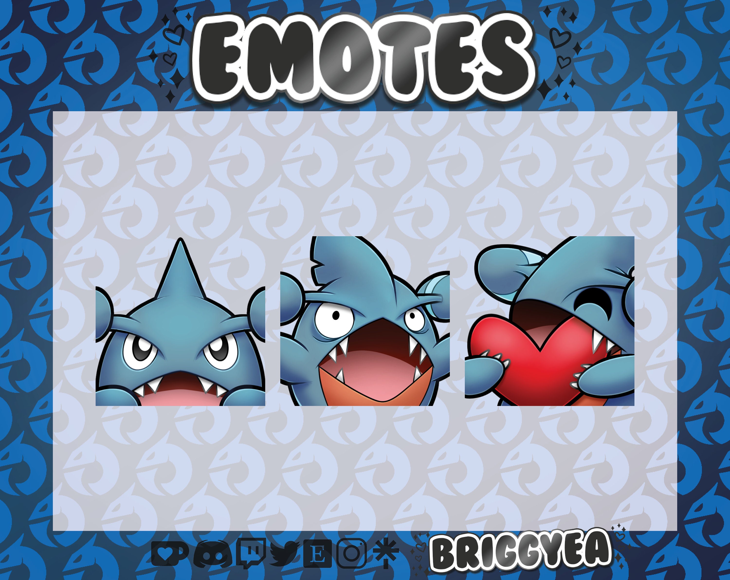 Pokemon Gible emote set