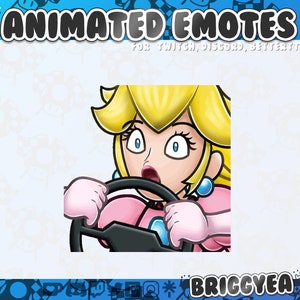 Animated Princess Peach Steer Mario Kart Emote