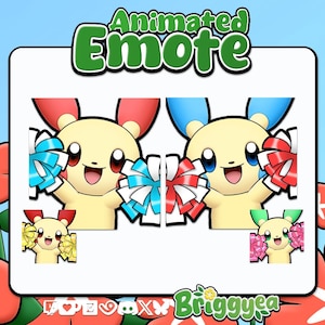 Animated Pokemon Emotes Plusle Minum Cheer