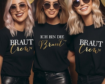 JGA T-Shirt | Braut | Team Braut | Bride to Be | Junggesellenabschied | Polterabend | Geschenk-Idee | personalisiert mit Name | Party