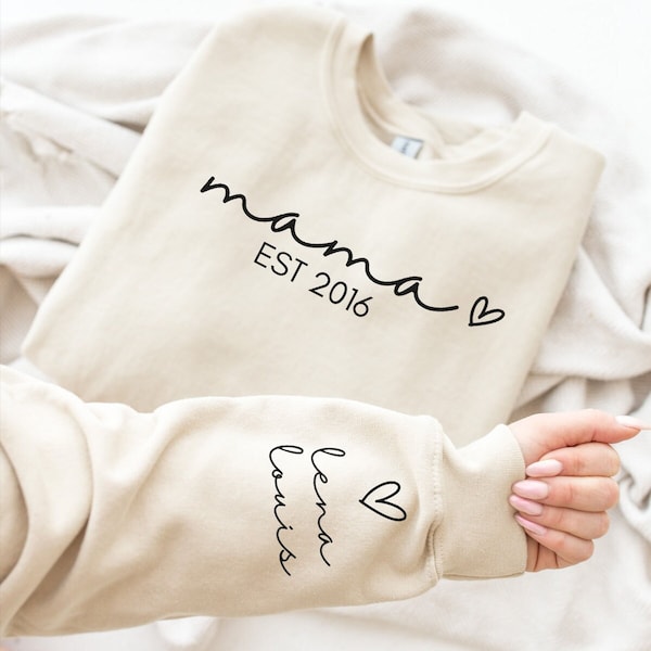 MOM Hoodie personalisiert mit Name, für Mama, Geschenk-Idee, Geburtstag, Weihnachten, Geburt, werdende Mütter, Kapuzen-Pullover, Sweater