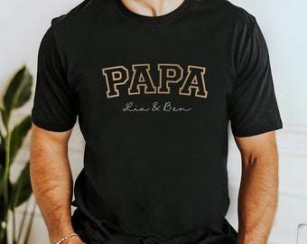 Papa Shirt | Hoodie | personalisiert | mit Name | Vatertag | Vater T-Shirt Geschenk | werdender Papa | Ankündigung |  Bester Papa