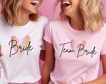 JGA T-Shirt | Braut | Team Braut | Bride to Be | Junggesellenabschied | Polterabend | Geschenk-Idee | personalisiert mit Name | Party