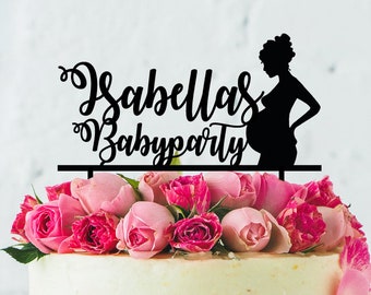 personalized cake topper "baby shower" + name, for baby shower, gender reveal, baby boom, pregnancy, cake topper, plug-in