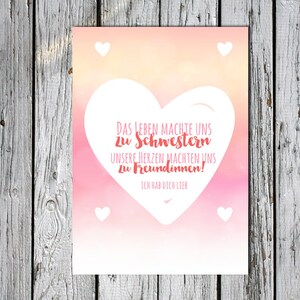 Postkarte Schwester
