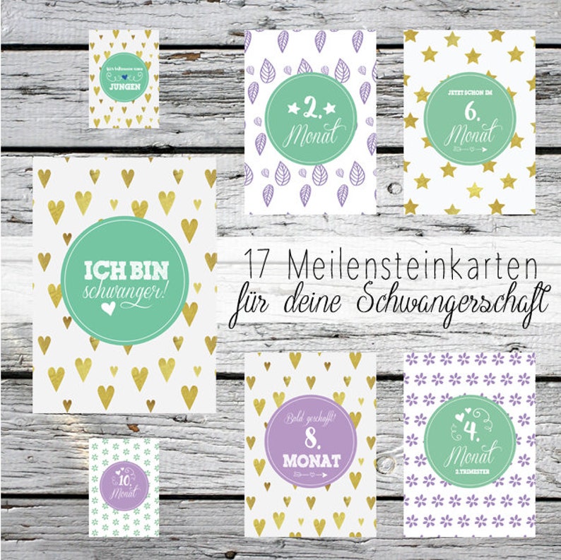 28 Meilensteinkarten für die Schwangerschaft, Geschenk Schwangere, Baby, Geburt, Zwillinge, werdende Mütter, Eltern, Fotokarten, Babyshower Bild 2