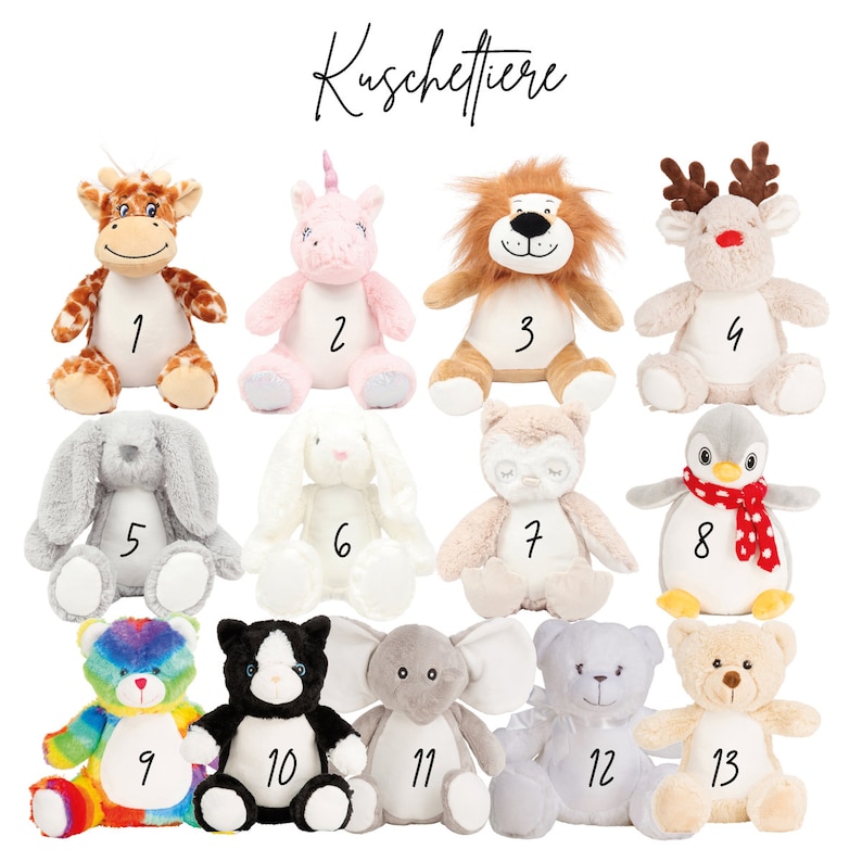 Kuscheltier personalisiert mit Name, Baby-Geschenk, Tauf-Geschenk, Plüschtier, Stofftier, Hase, zur Geburt, Erinnerung, Kinder, Taufe Bild 7