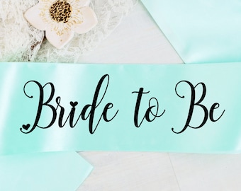 Schärpe für den JGA "Bride to Be" mint für JGA, Junggesellenabschied, Henparty, Polterabend, Braut, Brautjungfer