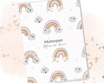Couverture de passeport de maternité personnalisée avec nom Passeport de maternité Passeport mère-enfant Naissance Baptême Organisateur de papier Idée cadeau de grossesse