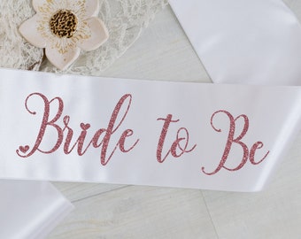 Sash for the JGA "Bride to Be" white for JGA, bachelor party, henparty, polterabend, bride, bridesmaid