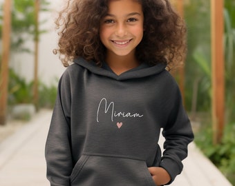 Kinder Hoodie personalisiert mit Name, für Mini, Namensgeschenk, Geschenk-Idee, Geburtstag, Weihnachten, Geburt, Kapuzen-Pullover, Sweater