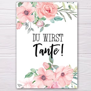A6 Postkarte für Schwester/Schwägerin in altrosa Glanzoptik Papierstärke 235g/m2