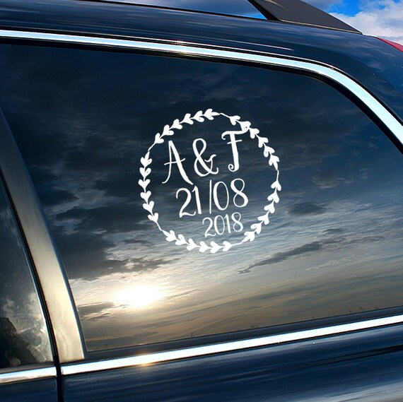 Car Sticker Name Wedding Etsy