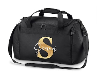 Sporttasche/Reisetasche personalisiert mit Name, Kind, Junge, Mädchen, Herren, Damen, Fußball, Geschenk, Sport, Schule, Kindergarten, Hobby