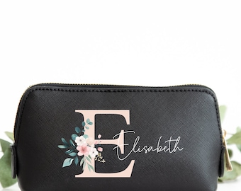 Personalized cosmetic bag with name, gift, mom, Mother's Day, wife, best friend, birthday, makeup bag, toiletry bag, bride