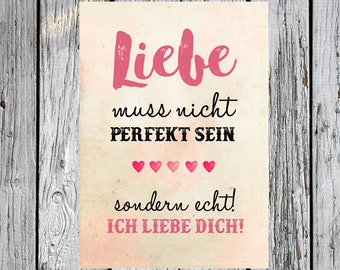 Postkarte Valentinstag, Liebe