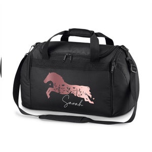 Sporttasche/Reittasche personalisiert mit Name, Kind, Junge, Mädchen, Herren, Damen, Reiten, Pferd, Geschenk, Sport, Schule, Hobby