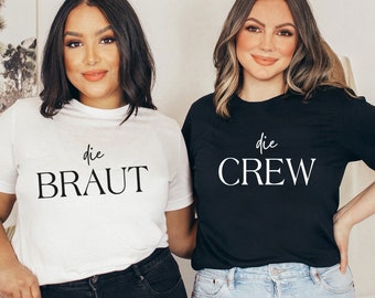 JGA T-Shirt | Braut | Team Braut | Bride to Be | Junggesellenabschied | Polterabend | Geschenk-Idee | personalisiert mit Name | Party