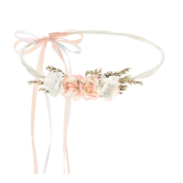 Blumen Haarband rose für Junggesellenabschied | Hochzeit | JGA | Polterabend | Braut Accessoires | Schleier, Kranz, Haarreif, Haarschmuck