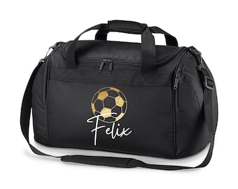 Sporttasche/Reisetasche personalisiert mit Name, Kind, Junge, Mädchen, Herren, Damen, Fußball, Geschenk, Sport, Schule, Kindergarten, Hobby