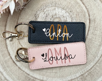 Schlüsselanhänger mit Name personalisiert, Anhänger, Geschenk Oma Opa Mama Papa, Muttertag, Vatertag, beste Freundin, Arbeitskollegin