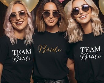 JGA T-Shirt | Braut | Team Braut | Bride to Be | Junggesellenabschied | Polterabend | Geschenk-Idee | personalisiert mit Name | Party