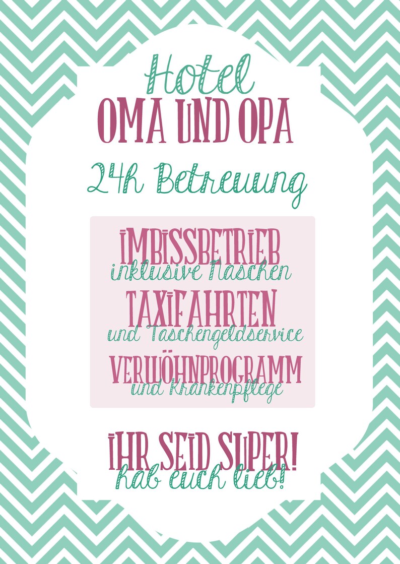 Karte Postkarte Danke Oma Opa | Etsy