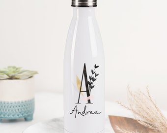 Trinkflasche mit Name personalisiert, Geschenk Schulanfang | Einschulung | Weihnachten | Wasserflasche | Kinder, beste Freundin, BlackWonder