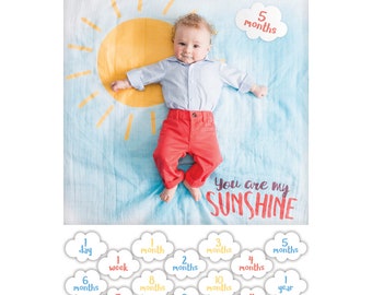Baby's First Year™ Swaddle-Blanket & Karten Set -  You are my sunshine