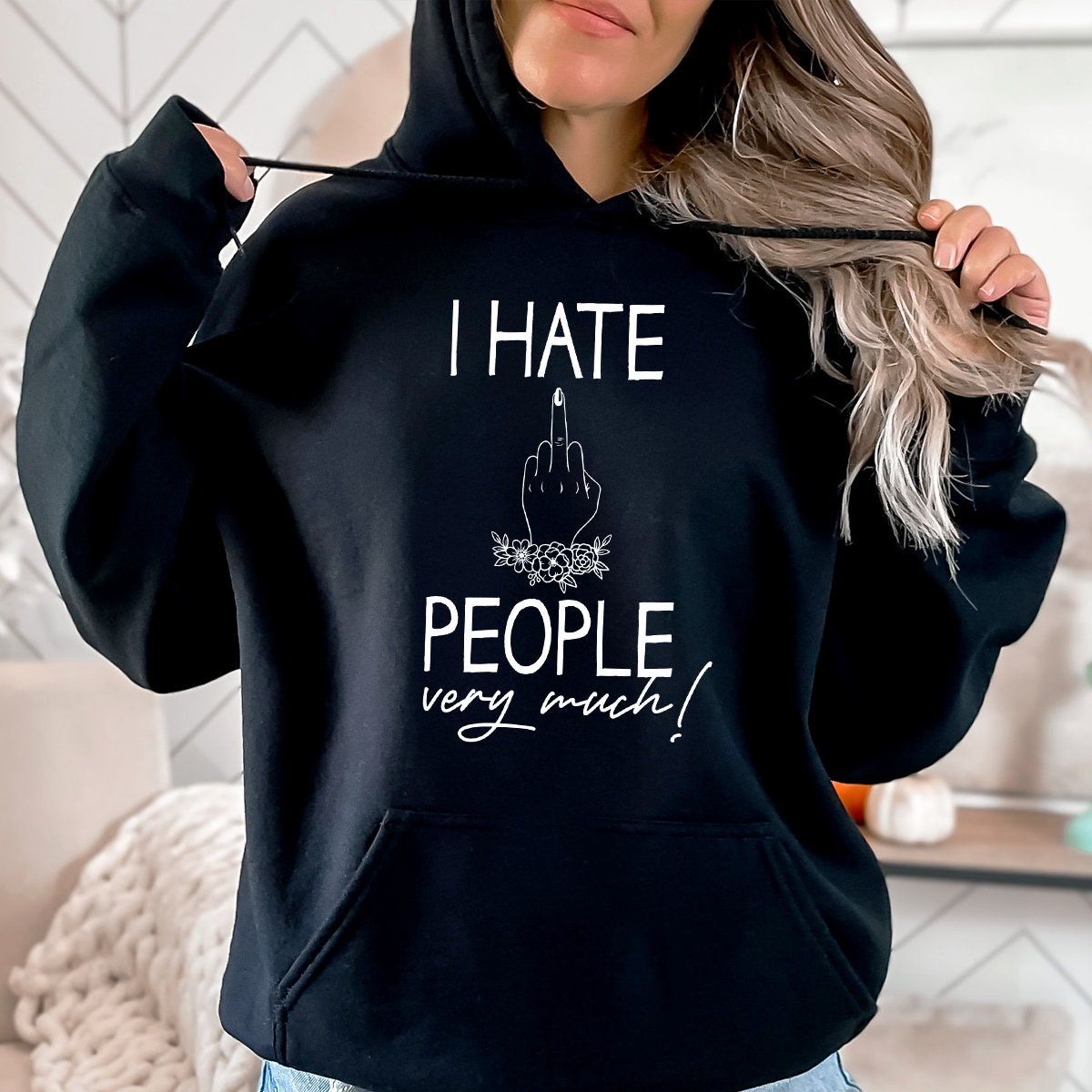 I hate people hoodie discount