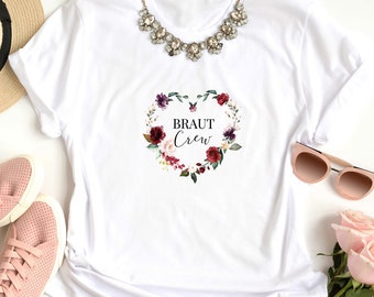 JGA T-Shirt | Braut | Team Braut | Bride to Be | Junggesellenabschied | Polterabend | Geschenk-Idee | personalisiert mit Name | Party