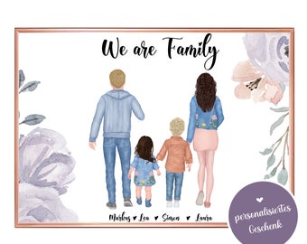 personalized poster for family, family picture, Mother's Day gift, Father's Day, Mother's Day, birthday, birthday gift,