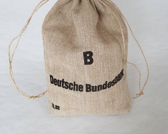 Geldsack, "Deutsche Bundesbank", Universaltäschchen, Geschenk, Geldbeutel, Geldbeutel, Geldgeschenk Verpackung,