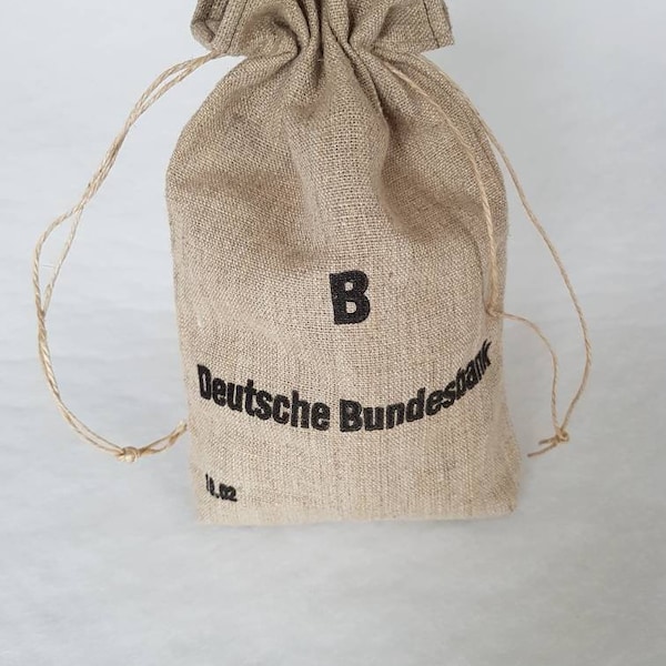 Geldsack, "Deutsche Bundesbank", Universaltäschchen, Geschenk, Geldbeutel, Geldbeutel, Geldgeschenk Verpackung,