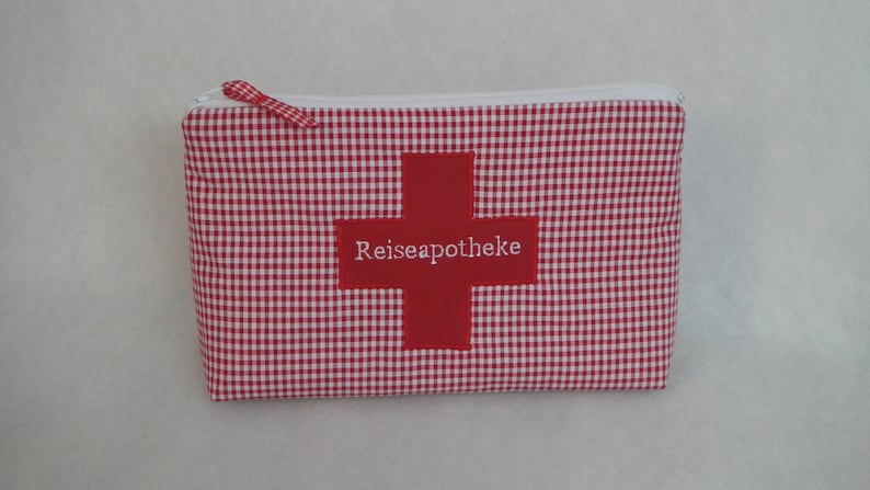 First Aid Täschchen, rote Kreuz, Reiseapotheke, Notfall-Tasche, Medizin, Arznei, Globoli, Pflaster, image 6