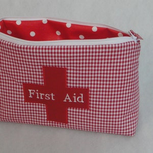 First Aid Täschchen, rote Kreuz, Reiseapotheke, Notfall-Tasche, Medizin, Arznei, Globoli, Pflaster, image 3