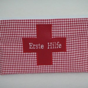 First Aid Täschchen, rote Kreuz, Reiseapotheke, Notfall-Tasche, Medizin, Arznei, Globoli, Pflaster, image 7