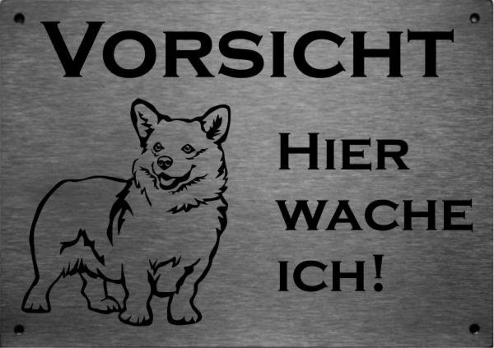 Edelstahl Warnschild Welsh Etsy