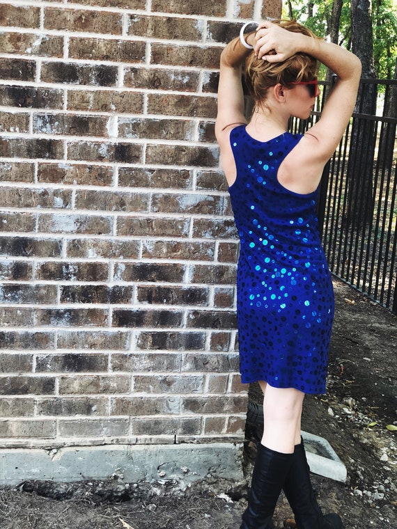90's Wet Seal Sequin Party Dress / party like its… - image 2