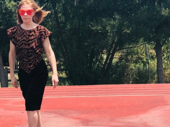 Zig Zag Velvet Missing Button / discount applied … - image 2