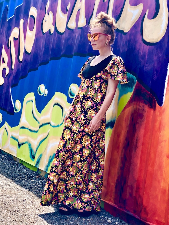 60s 70s Maxi Dress / Festival / Everyday Awesome /