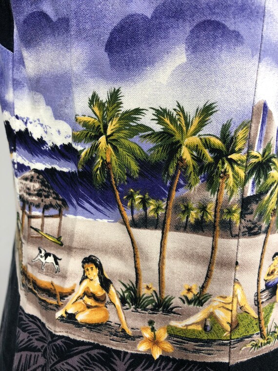 Vintage Hawaiian Dress / Scenery - image 6