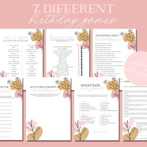 Birthday party games | party games games bundle | instant download party games | birthday games for adults | printable birthday games