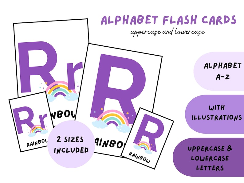 ABC Flashcards Printable for Preschool | Montessori Alphabet Cards ...