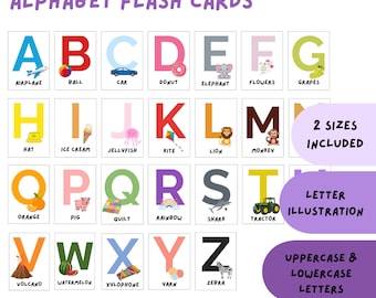 ABC Flashcards Printable for Preschool | Montessori Alphabet Cards | Screen-Free Letter Learning Game for Kids 3–5 | PDF Download