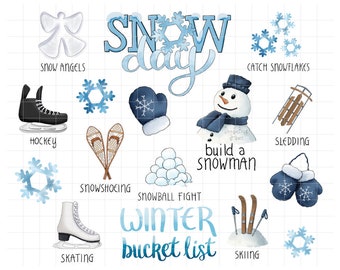 Snow Day Clipart Etsy